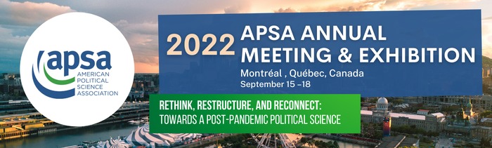 2022 APSA Annual Meeting: Rethink, Restructure, and Reconnect banner