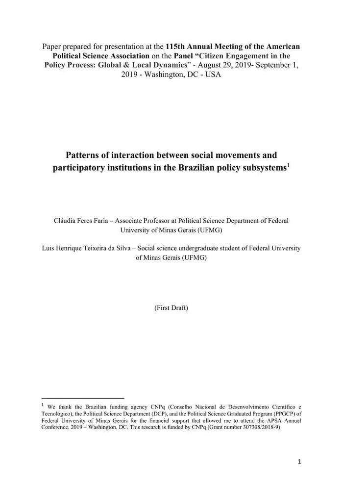 Thumbnail image of 2019 APSA - Patterns of interaction - Faria & Silva.pdf