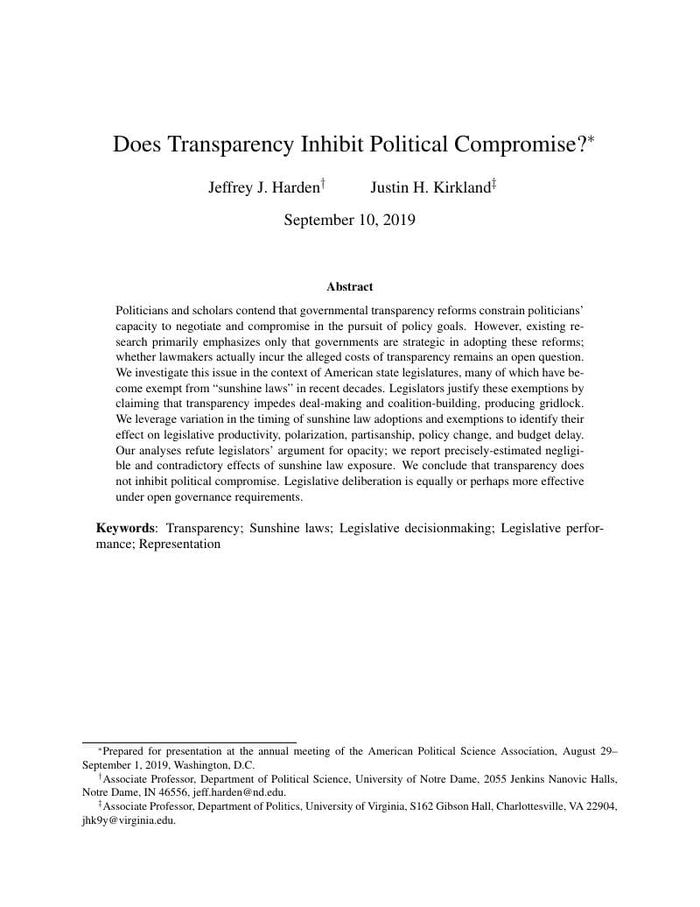 Thumbnail image of Harden and Kirkland -- Transparency and Compromise 9-10-19.pdf