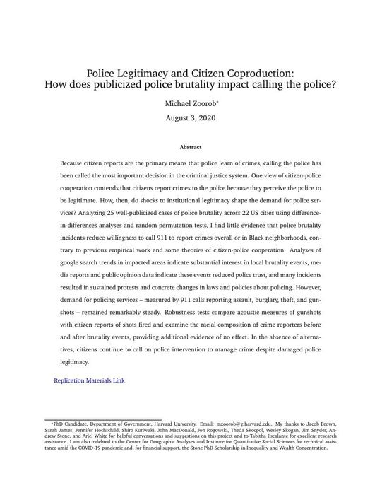 police brutality thesis paper