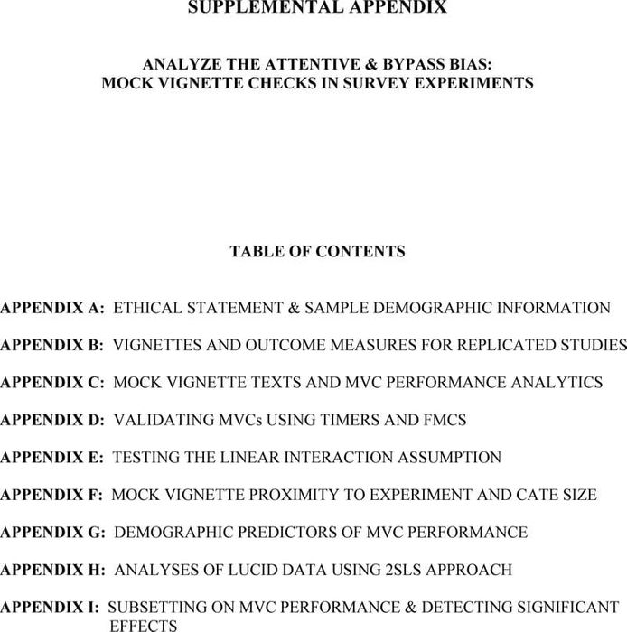 Thumbnail image of Kane Velez Barabas_Analyze the Attentive and Bypass Bias_SUPPLEMENTAL APPENDIX.pdf