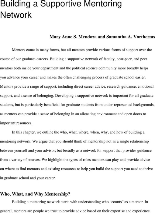 Thumbnail image of 25 Mendoza and Vortherms Building a Supportive Mentoring Network.pdf