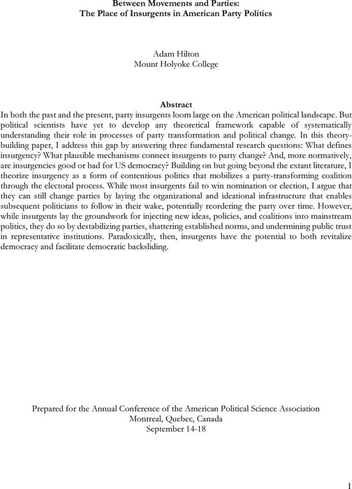 Thumbnail image of Hilton_Between Movements and Parties_APSA 2022.pdf
