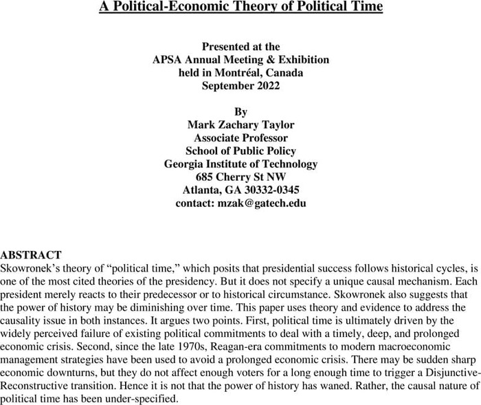 Thumbnail image of A Political-Economic Theory of Political Time_APSA 2022.pdf