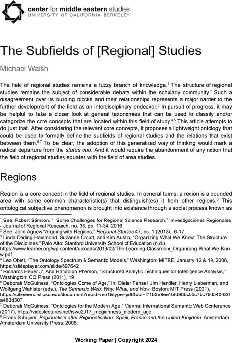 The Subfields of [Regional] Studies | Political Science Education 