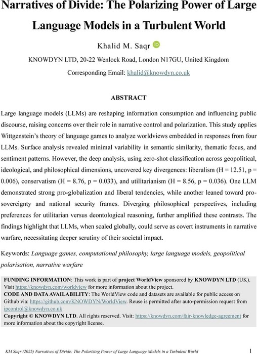 Narratives of Divide: The Polarizing Power of Large Language Models in ...