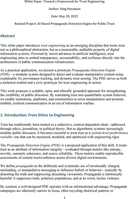 Trust Engine Prototype: A Framework for Media Integrity Assurance in ...